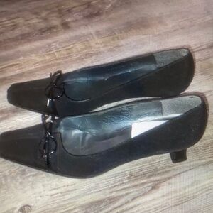 Stuart Weitzman Black Kitten Heel Pumps